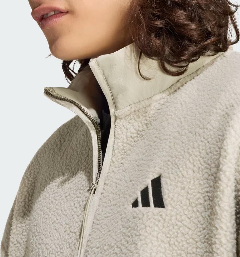 Adidas City Tech 3 Stripes High Pile Fleece Full Zip - Foto 3