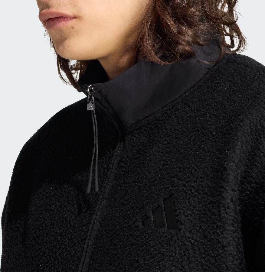 Adidas City Tech 3 Stripes High Pile Fleece Full Zip - Foto 3