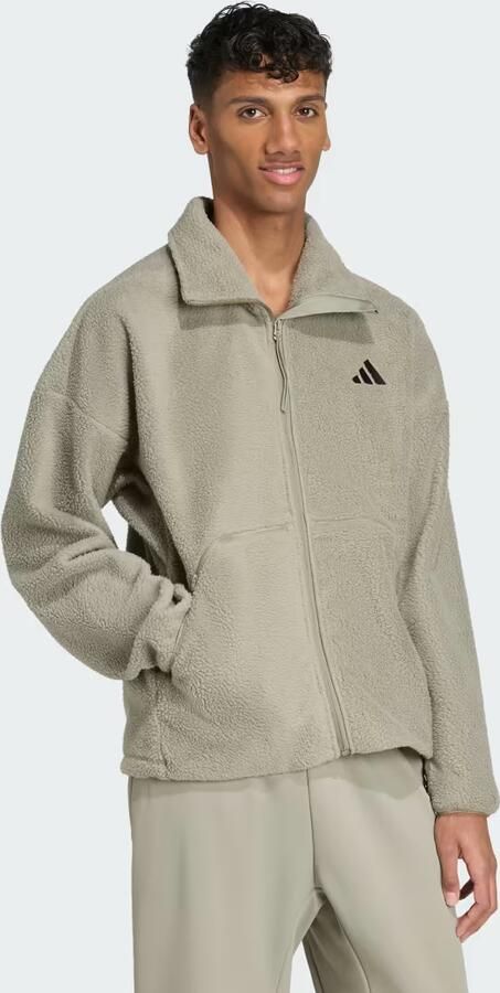 Adidas Sportswear Fleecejack met labelstitching - Foto 4