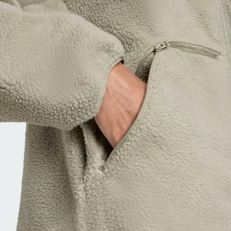 Adidas Sportswear Fleecejack met labelstitching