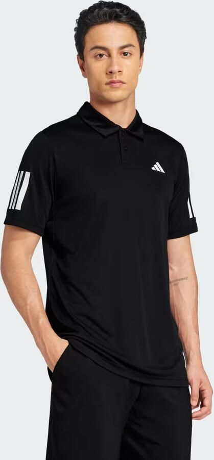 Adidas Club Tennis 3-Stripes Poloshirt Zwart- Heren Zwart - Foto 4