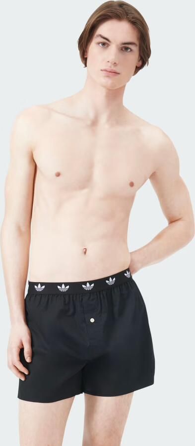 Adidas Originals Geweven boxershort Comfort Cotton Woven Katoen wijd elastische band gulp met knoop (Set van 2) - Foto 2