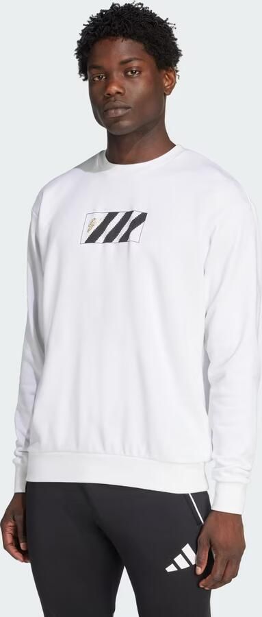 Adidas Sweater Sweatshirt Copa Graphic col rond en tissu French terry