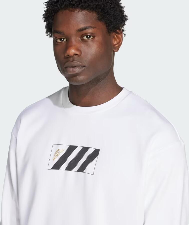 Adidas Sweater Sweatshirt Copa Graphic col rond en tissu French terry - Foto 3