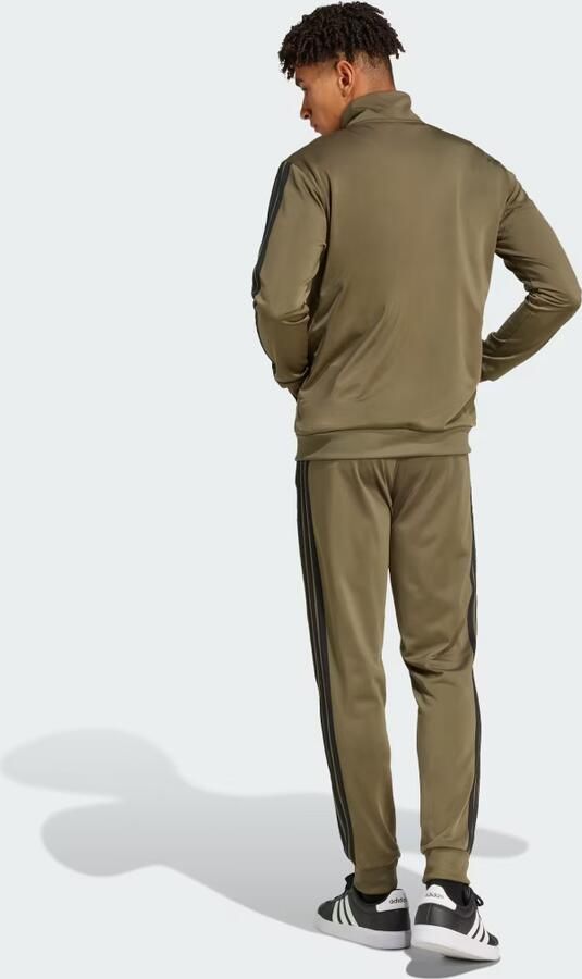 Adidas Sportswear Basic 3-Stripes Tricot Trainingspak Groen- Heren Groen - Foto 3