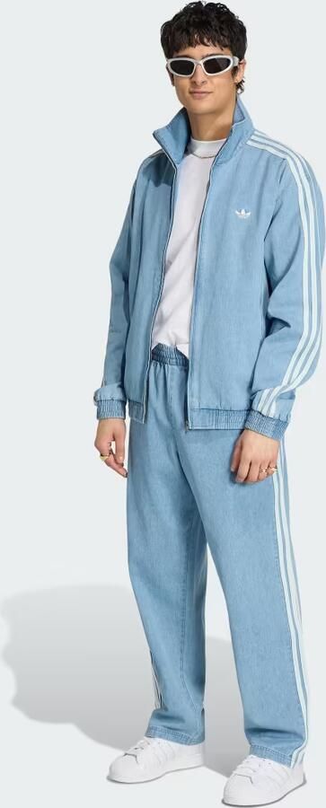 Adidas Originals loose fit trainingsjack van katoenmix model 'FIREBIRD' - Foto 6
