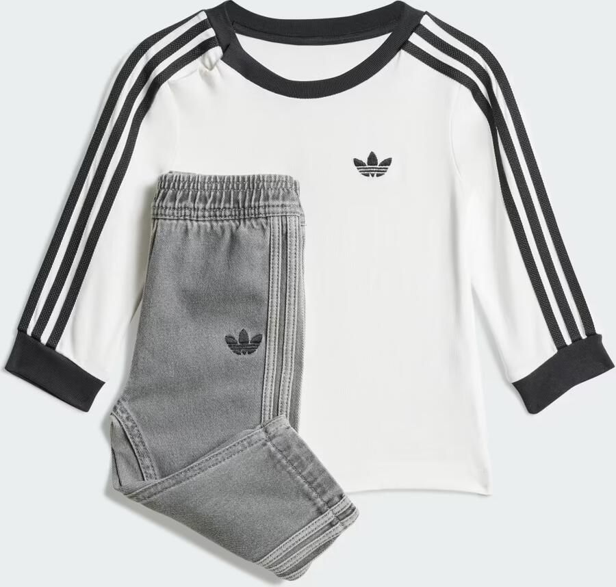 Adidas Originals Firebird T-Shirt Denim Bottoms Set Infant Wit - Foto 5