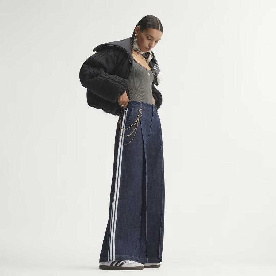 Adidas DENIM PLEATS WIDE LEG BROEK - Foto 4