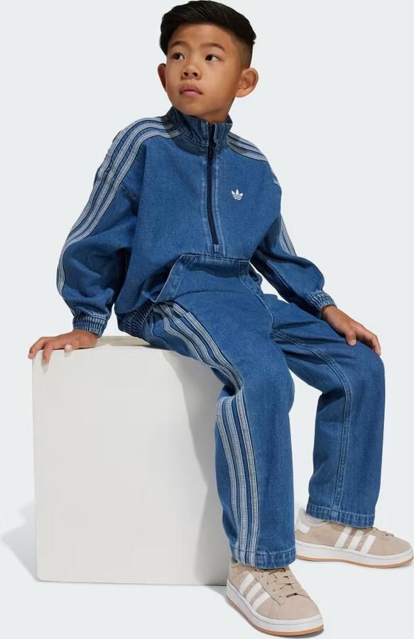 Adidas Originals Firebird Denim Tracksuit Children Blauw - Foto 4