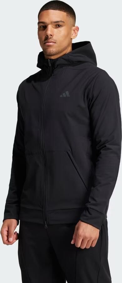 Adidas Designed For Training Woven Full Zip Jacket Zwart- Heren Zwart - Foto 6