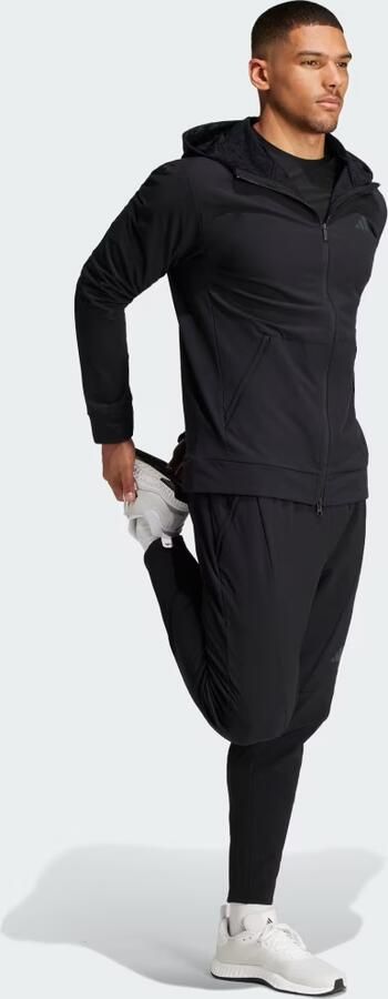 Adidas Designed For Training Woven Full Zip Jacket Zwart- Heren Zwart - Foto 5