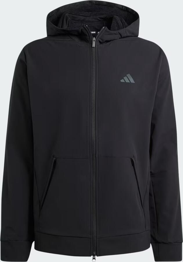 Adidas Designed For Training Woven Full Zip Jacket Zwart- Heren Zwart - Foto 3