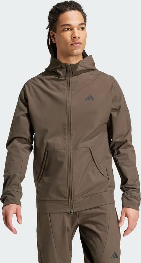 Adidas Designed For Training Woven Full Zip Jacket Groen- Heren Groen - Foto 6