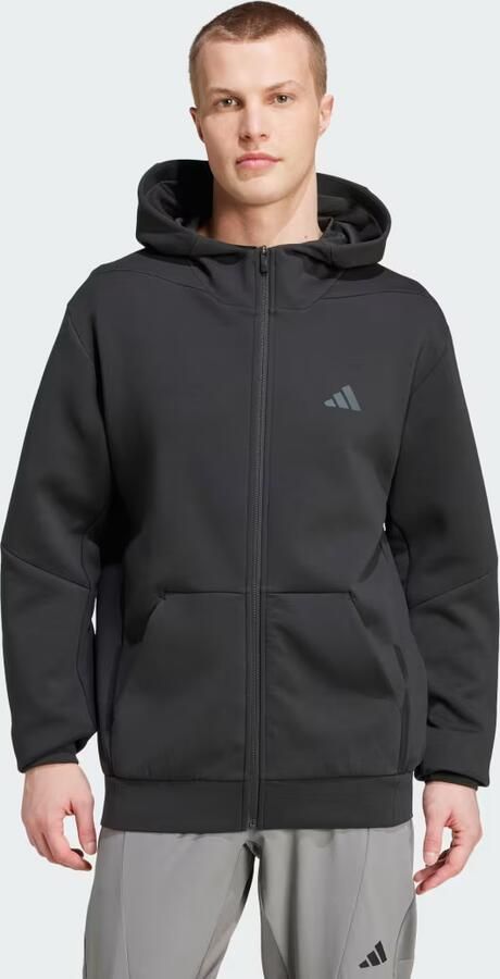 Adidas Training Regular fit sweatjack met logoprint model 'Full'