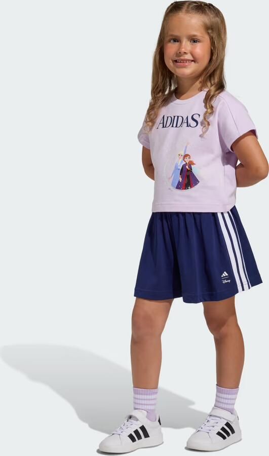 Adidas Originals ' Frozen T-Shirt Shorts Set Children Paars