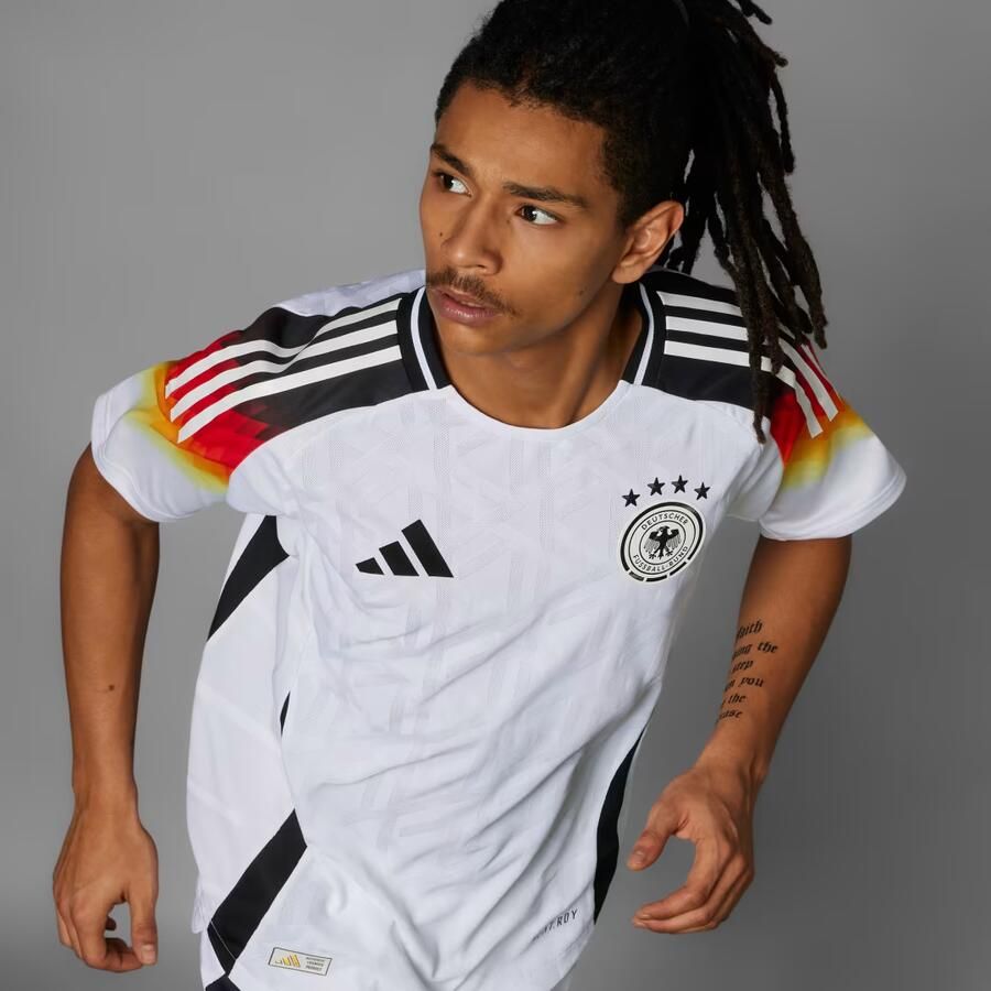 Adidas Duitsland 2024 Authentiek Thuisshirt Wit- Heren Wit - Foto 2