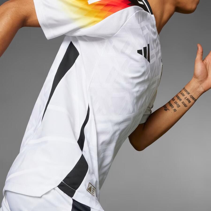 Adidas Duitsland 2024 Authentiek Thuisshirt Wit- Heren Wit - Foto 6