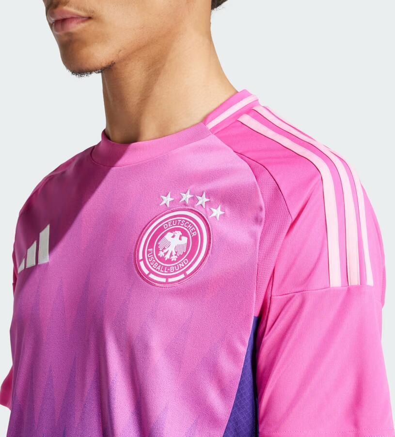Adidas Germany 2024 25 Away Shirt Semi Lucid Fuchsia Team Colleg Purple- Heren Semi Lucid Fuchsia Team Colleg Purple