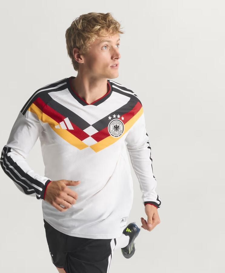 Adidas Duitsland 26 Authentiek Thuisshirt met Lange Mouwen