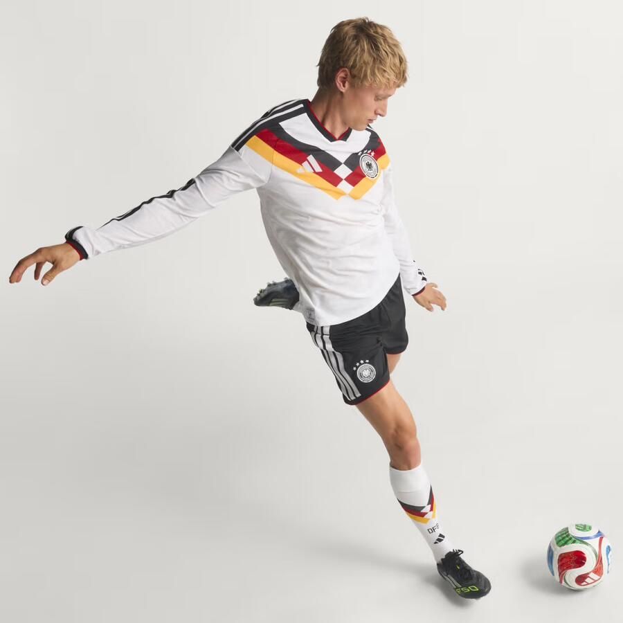 Adidas Duitsland 26 Authentiek Thuisshirt met Lange Mouwen - Foto 3