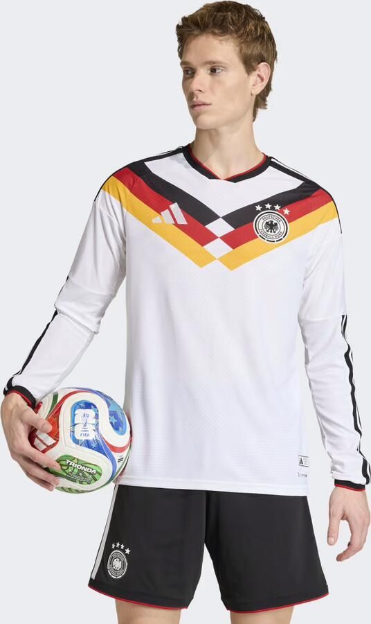 Adidas Duitsland 26 Authentiek Thuisshirt met Lange Mouwen
