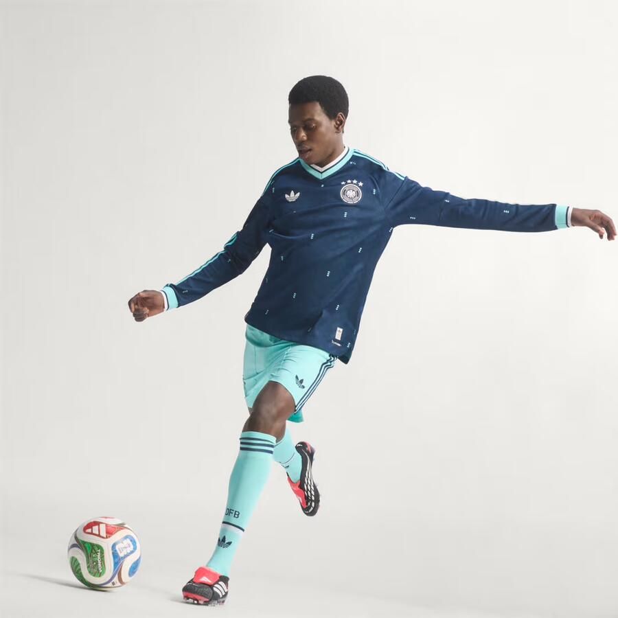 Adidas Duitsland 26 Authentiek Uitshirt met Lange Mouwen