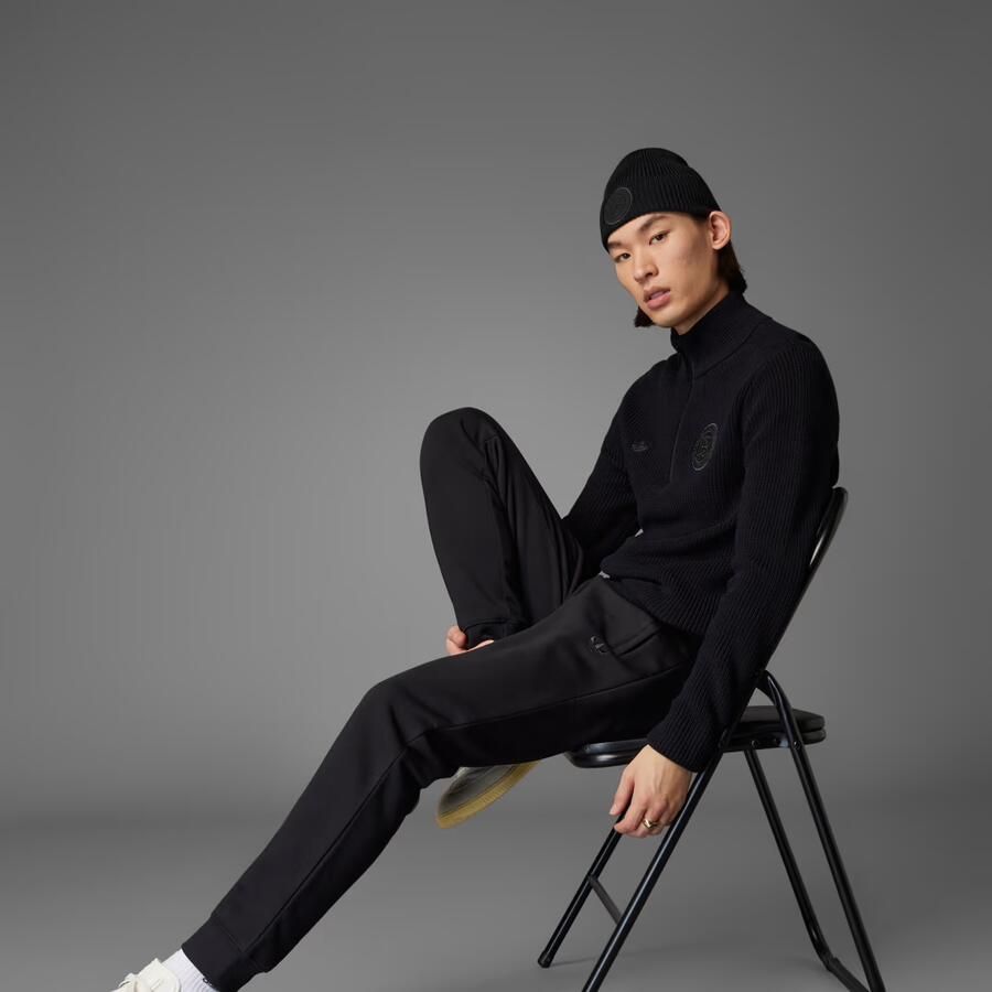 Adidas Duitsland Anniversary Knit Sweatshirt met Halflange Rits Zwart- Heren Zwart - Foto 3