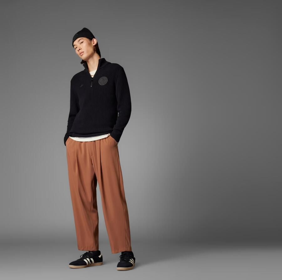 Adidas Duitsland Anniversary Knit Sweatshirt met Halflange Rits Zwart- Heren Zwart - Foto 5