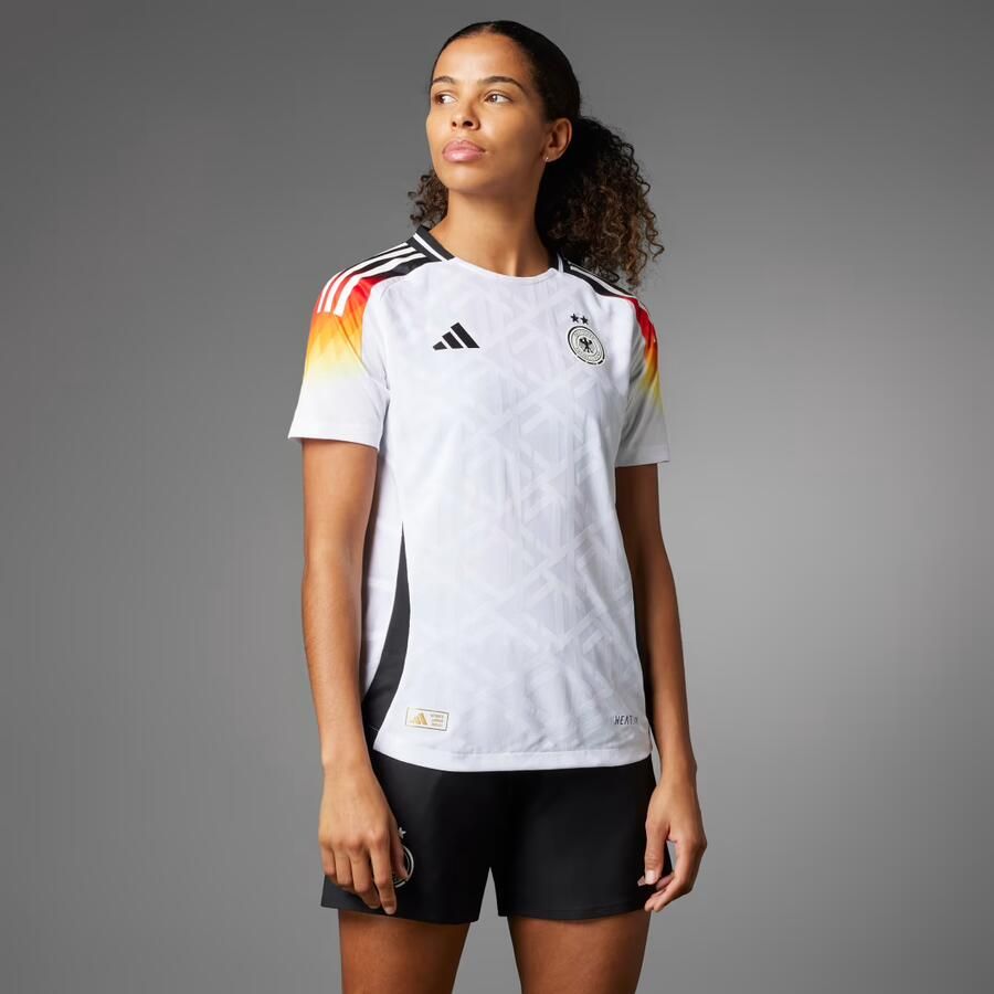 Adidas Duitsland Vrouwen Team 2024 Authentiek Thuisshirt Wit- Dames Wit