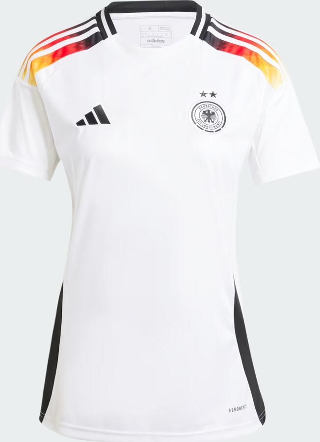 Adidas Duitsland Vrouwen Team 2024 Thuisshirt Wit- Dames Wit