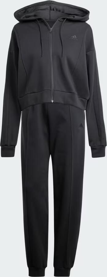 Adidas Originals Zwarte Energize Jas met Volledige Rits en Getailleerde Snit Black Dames