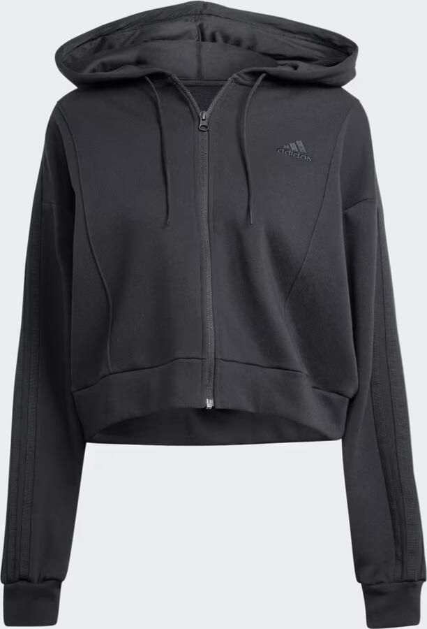 Adidas Originals Zwarte Energize Jas met Volledige Rits en Getailleerde Snit Black Dames - Foto 2