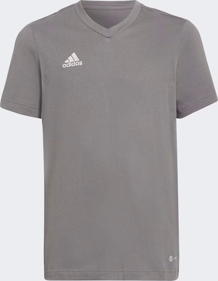 Adidas Perfor ce junior voetbalshirt grijs Sport t-shirt Katoen V-hals 140