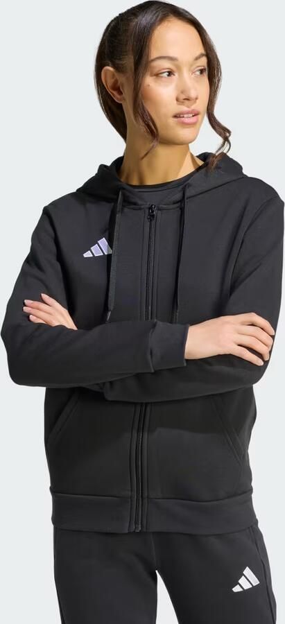 Adidas Entrada26 Hoodie met Lange Ritssluiting