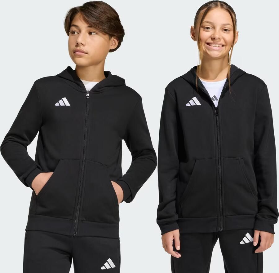 Adidas Entrada26 Hoodie met Lange Ritssluiting Kids