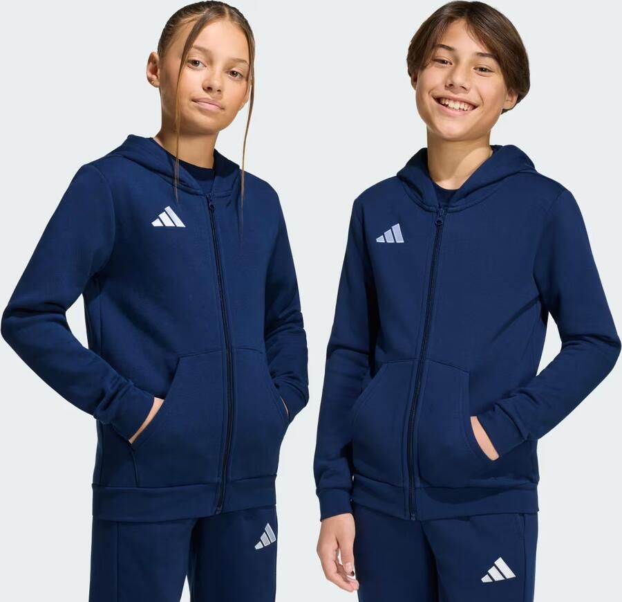 Adidas Entrada26 Hoodie met Lange Ritssluiting Kids