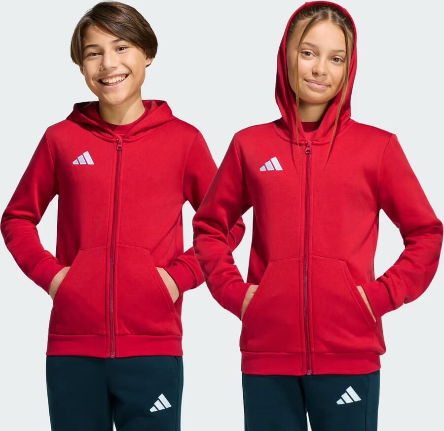 Adidas Entrada26 Hoodie met Lange Ritssluiting Kids
