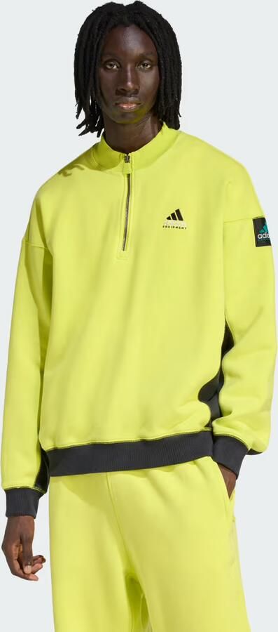Adidas Equipment Blocked Sweater met Halflange Rits