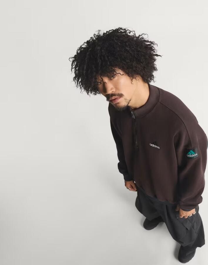 Adidas Equipment Blocked Sweater met Halflange Rits - Foto 4