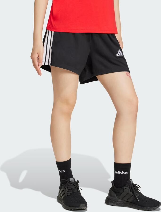 Adidas Essentials 3-Stripes Cotton Short Zwart- Dames Zwart - Foto 4