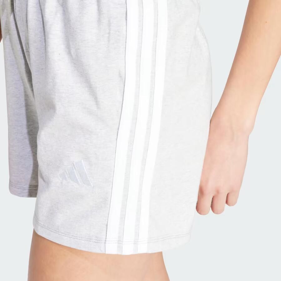 Adidas Essentials 3-Stripes Cotton Short Grijs- Dames Grijs