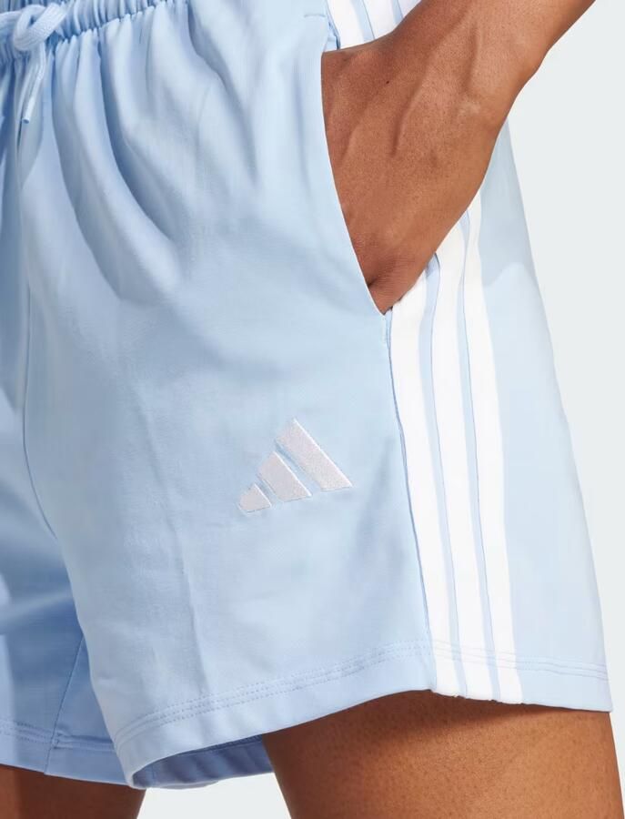 Adidas Essentials 3-Stripes Cotton Short Blauw- Dames Blauw - Foto 2
