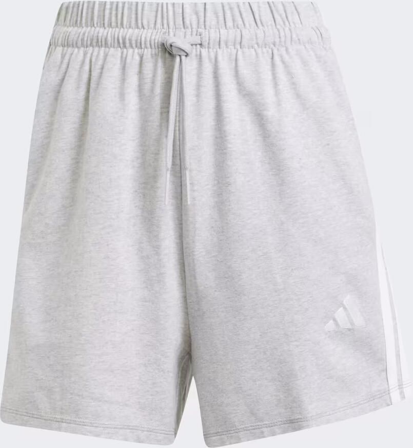 Adidas Essentials 3-Stripes Cotton Short Grijs- Dames Grijs
