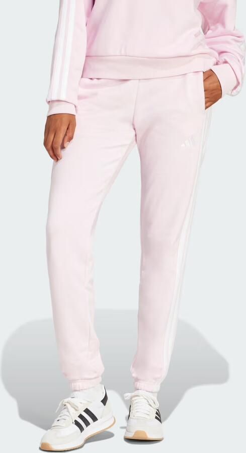 Adidas Essentials 3-Stripes French Terry Cuffed Broek Roze- Dames Roze - Foto 6