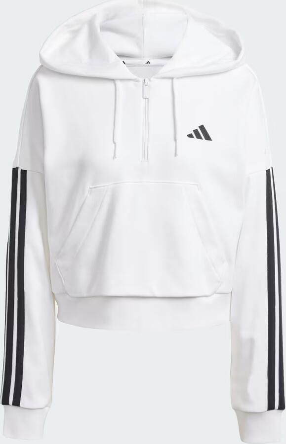 Adidas Essentials 3-Stripes French Terry Hoodie met Korte Rits - Foto 4