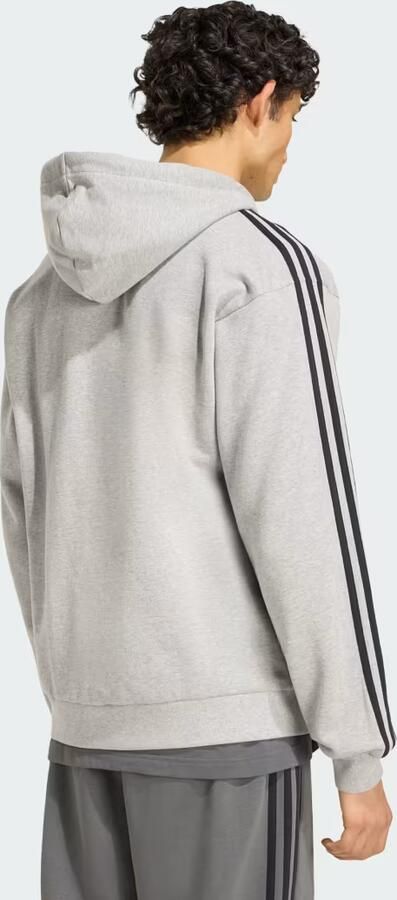 Adidas Essentials 3-Stripes French Terry Hoodie met Lange Ritssluiting - Foto 6