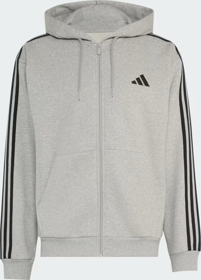 Adidas Essentials 3-Stripes French Terry Hoodie met Lange Ritssluiting - Foto 4