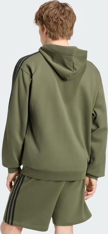 Adidas Essentials 3-Stripes French Terry Hoodie met Lange Ritssluiting - Foto 6