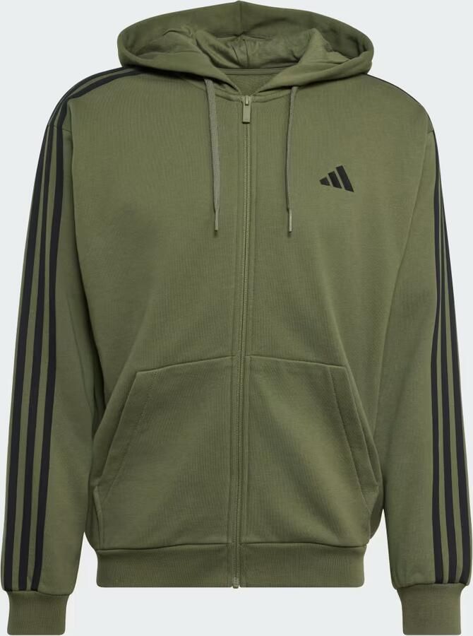 Adidas Essentials 3-Stripes French Terry Hoodie met Lange Ritssluiting - Foto 4
