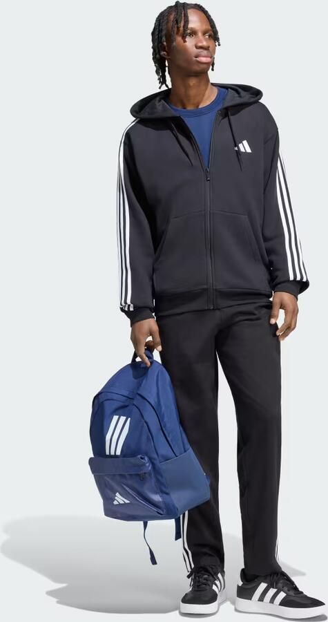 Adidas Essentials 3-Stripes French Terry Hoodie met Lange Ritssluiting - Foto 5